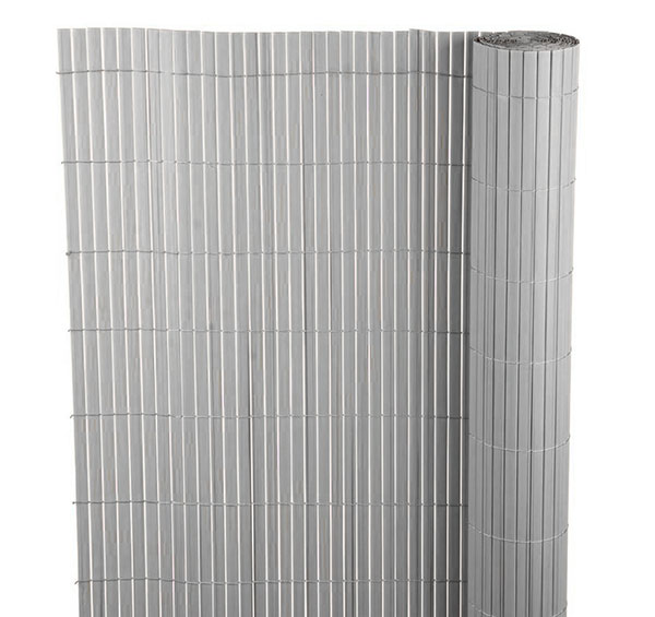 Zástena na balkón 7359, umelý bambus 1 x 3 m, šedá