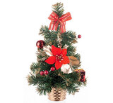 Umelý vianočný stromček v kvetináči zdobený 40 cm, červený