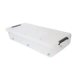 Úložný plastový box na kolieskach pod posteľ s vekom 50 l