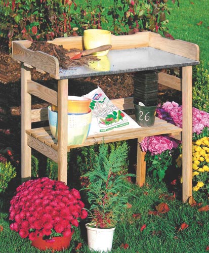 Záhradný pracovní stolček na sadenie