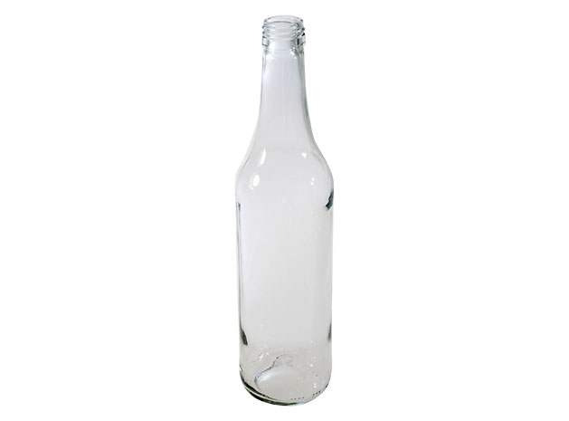 Sklenená fľaša na slivovicu 0,5 l, transparentná