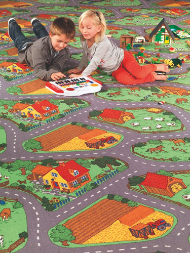 Detský koberec Farma 200 x 200 cm