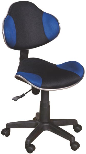 Detská otočná stolička Nova - modrá / čierna