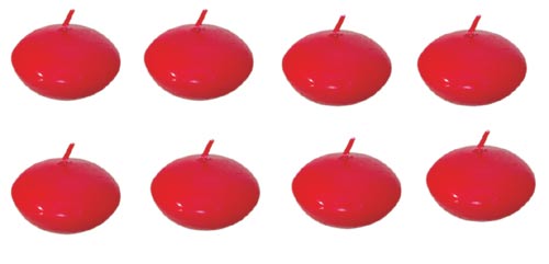 Plávajúce sviečky 8 ks - červené