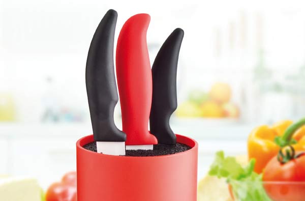 Stojan na nože so štetinami Red Culinaria 18 cm
