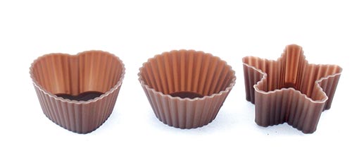 Silikónová forma  na pečenie mini muffinov 32 ks, hnedá