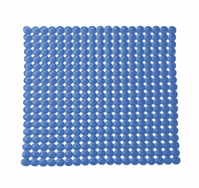 Protišmyková podložka do sprchy RONDO, modrá transparentná
