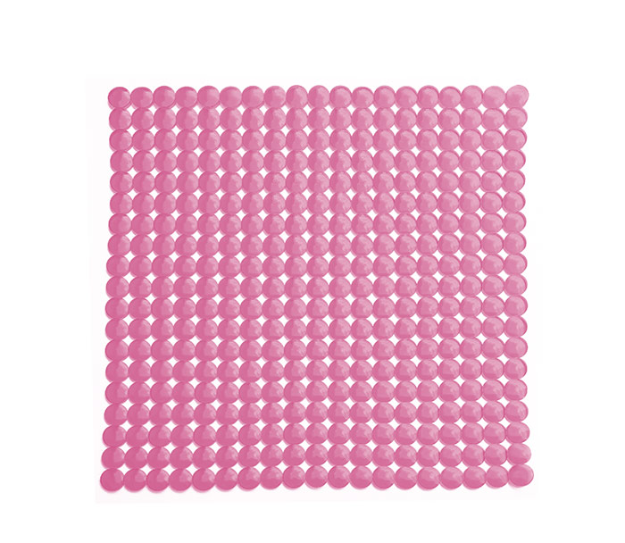 Protišmyková podložka do sprchy RONDO, ružová transparentná