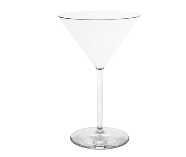 Bezpečný nerozbitný pohár na Martini 270ml, transparentný