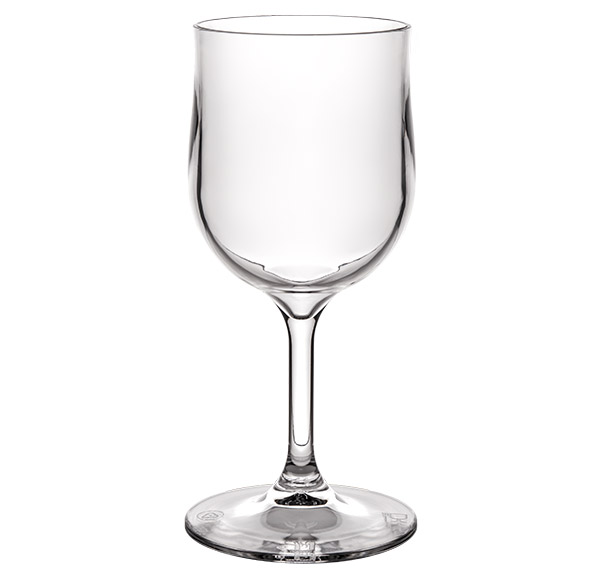 Nerozbitný plastový pohár na víno Tulip 200ml, transparentný