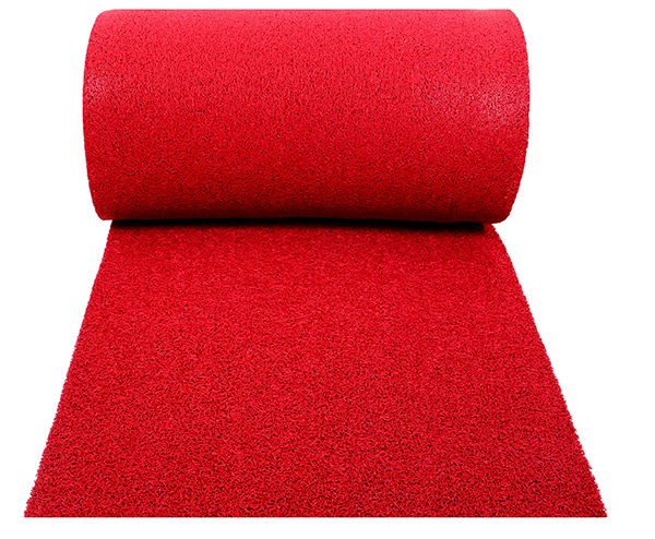 Odolný vonkajší koberec Nudel, protišmykový behúň do vlhka na terasu šírka 1m, červená