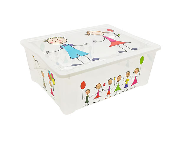 Detský úložný box na hračky s vekom Deti 17 L, transparentný