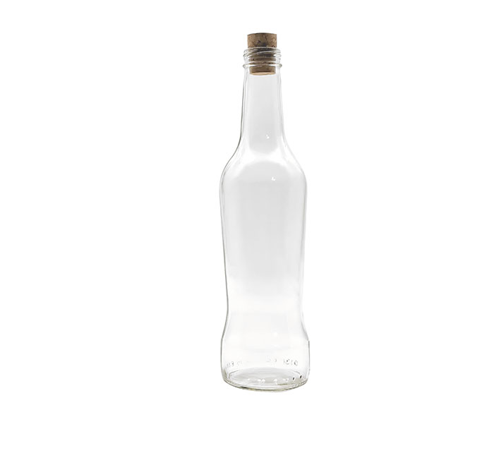Sklenená fľaša Sodovčák 0,33 l s korkovou zátkou, transparentná