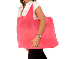 Skladacia nákupná taška Pelikán 37 x 29 x 10 cm, ružová
