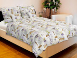 Krepová posteľná bielizeň Levanduľa 057, 140 x 200 cm, 70 x 90 cm, Karoline