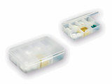 Zásobník na lieky Adodo 6580 box 8,5 x 5,5 x 2 cm, transparentný