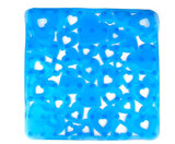 Protišmyková podložka do sprchy Srdce 52 x 52 cm, modrá