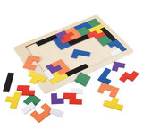 Drevené puzzle Tetris 27 x 18 cm, 40 dielikov