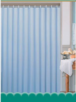 Kúpeľňový záves PVC, modrý