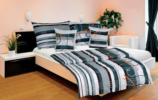 Krepová posteľná bielizeň Karoline 05, 140 x 200 cm, 70 x 90 cm