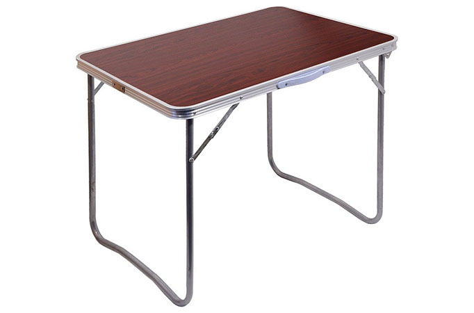 Kempingový stolík skladací oceľový Tourneo 80 x 60 x 70 cm