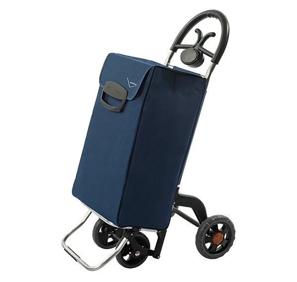 Bezpečná nákupná taška na kolieskach pre seniorov Forza 4, modrá