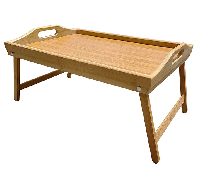 Servírovací stolček do posteľe bambusový Adodo 5901, 50x30x24cm