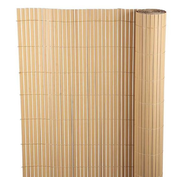 Zástena na plot umelý bambus 7358, 2 x 3 m, okrová
