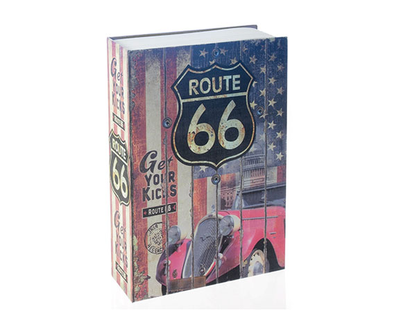 Trezor ako kniha Sejf 6640 240 x 155 x 55 mm, motív Route 66