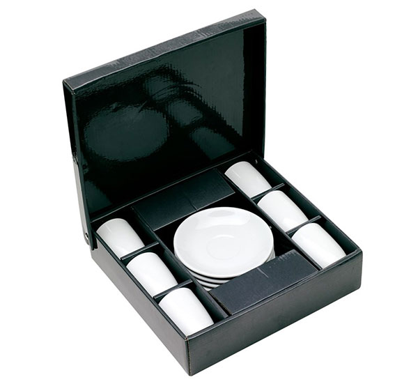 Porcelánové šálky s podšálkami na espresso 7600, 90 ml, biela