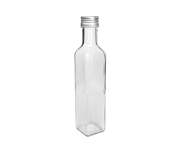 Sklenená fľaša s uzáverom na likéry a macerovanie bylín a korenia 250 ml