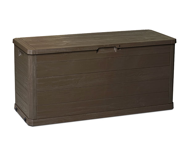 Úložný box záhradný na náradie a sedáky 3855, 280 l, hnědý